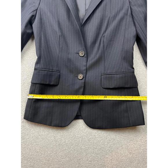 J Crew Womens Wool Blazer Jacket Size 2 Classic Pinstripe Career Modern Office - Picture 10 of 13